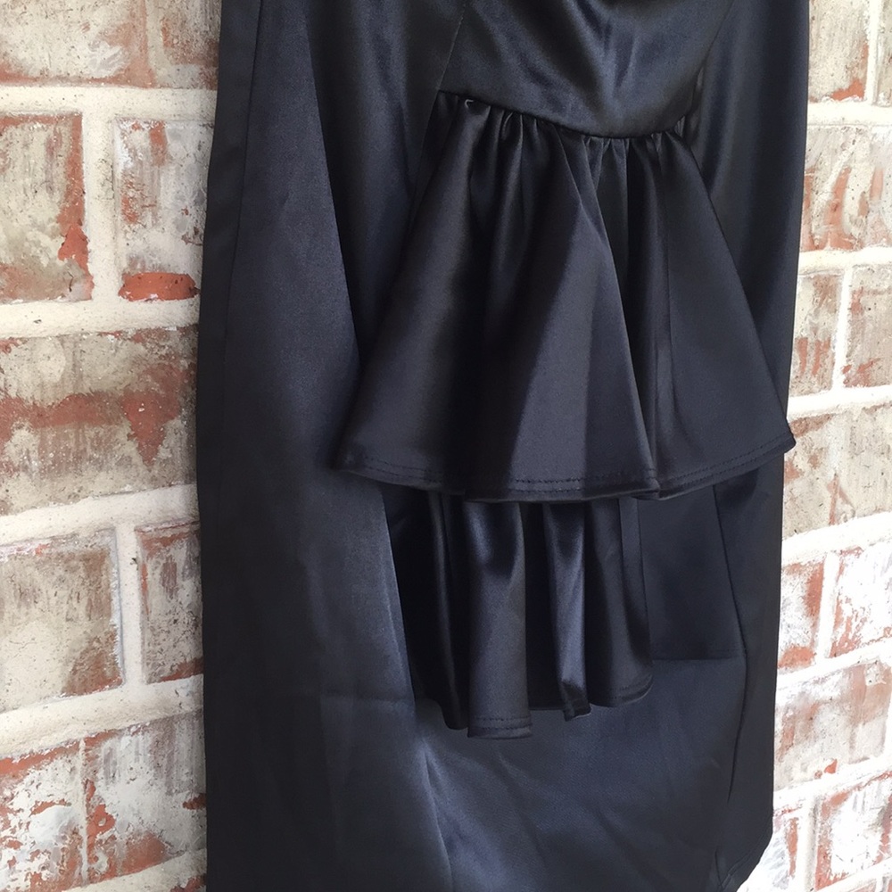 Betsey Johnson Black Wire Cocktail Ruffle Dress 0 - Picture 6 of 8